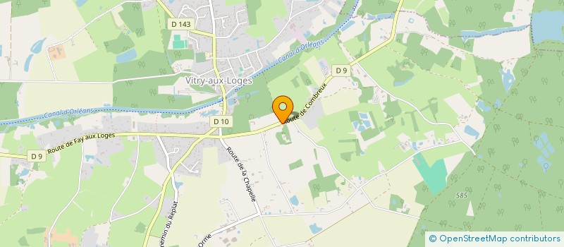 localisation de l'entreprise PRETEUX PHILIPPE - PARCS ET JARDINS  VITRY-AUX-LOGES