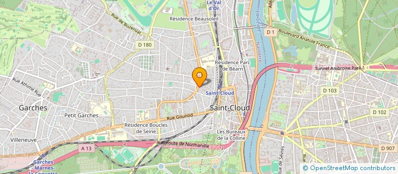 localisation de l'entreprise PRETIUM ECONOMIE à SAINT-CLOUD