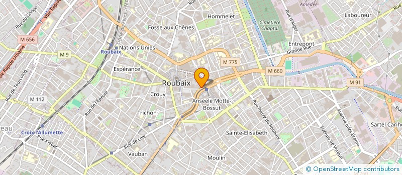 localisation de l'entreprise PRETORY SECURITE PRIVEE à ROUBAIX
