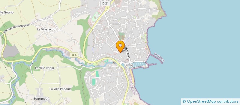 localisation de l'entreprise PREV'HYGEA à BINIC-ETABLES-SUR-MER