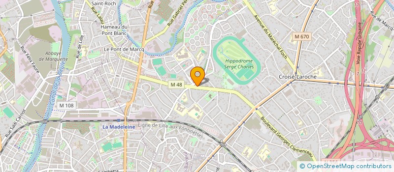 localisation de l'entreprise PREVADEL à MARCQ-EN-BARŒUL