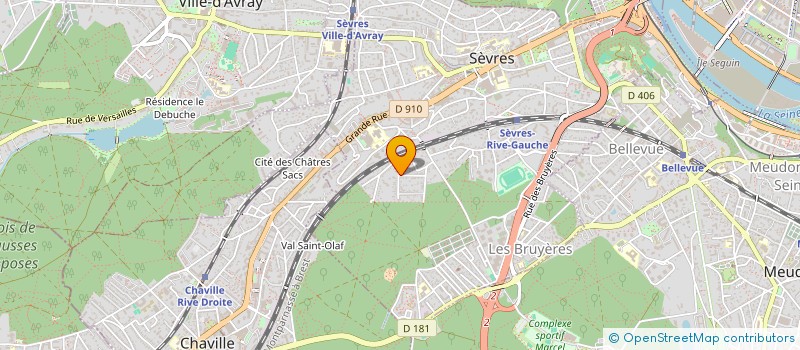 localisation de l'entreprise PREVAL à SEVRES
