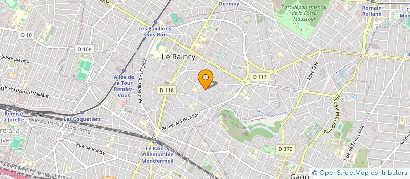 localisation de l'entreprise PREVENT RISK CONSULTING  LE RAINCY