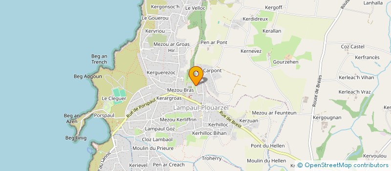 localisation de l'entreprise PREVENTAES  LAMPAUL-PLOUARZEL