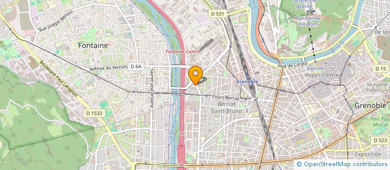 localisation de l'entreprise PREVENTION ET SANTE AU TRAVAIL 38 à GRENOBLE