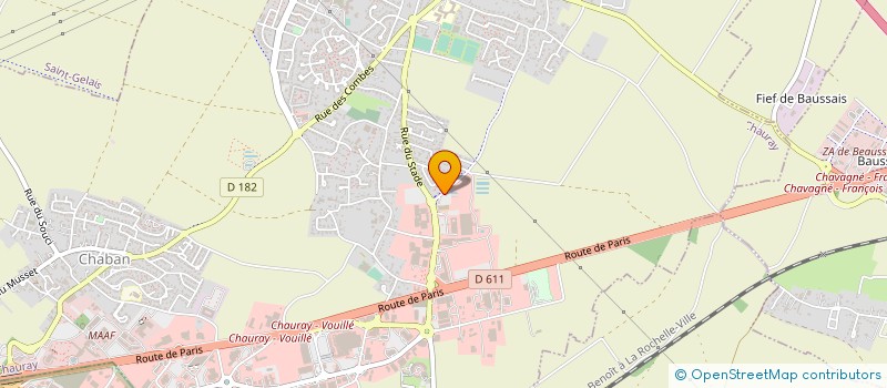 localisation de l'entreprise PREVENTION ET SANTE EN AGRICULTURE POITOU  CHAURAY