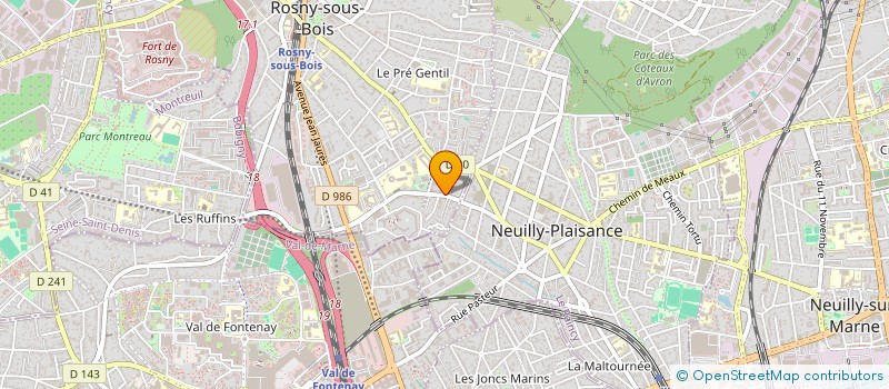 localisation de l'entreprise PREVENTION INFORMATIQUE à ROSNY-SOUS-BOIS