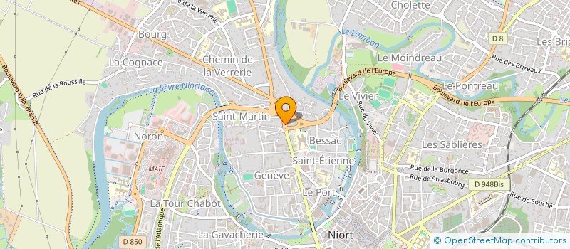 localisation de l'entreprise PREVENTION SECURITE PROTECTION à NIORT