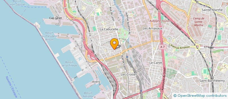 localisation de l'entreprise PREVENTION SPECIALISEE CLUB CABUCELLOIS  MARSEILLE