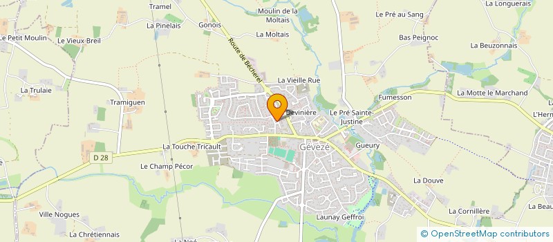 localisation de l'entreprise PREVENTIVE RH  GEVEZE