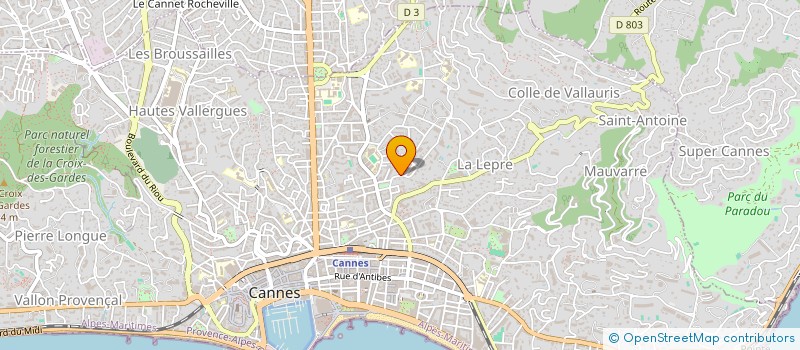 localisation de l'entreprise PREVISIONS & ACTIONS à CANNES