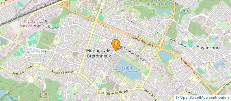 localisation de l'entreprise PREVISSEC SARL à MONTIGNY-LE-BRETONNEUX