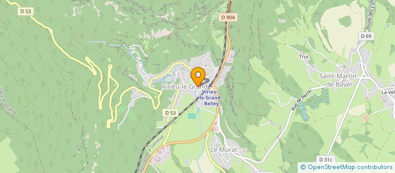 localisation de l'entreprise PREVOIR DE BONNES CHAUSSURES  VIRIEU-LE-GRAND