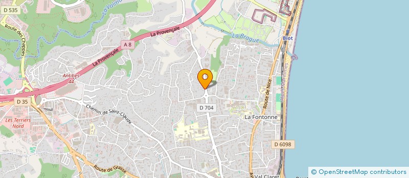 localisation de l'entreprise PREVOSTO à ANTIBES
