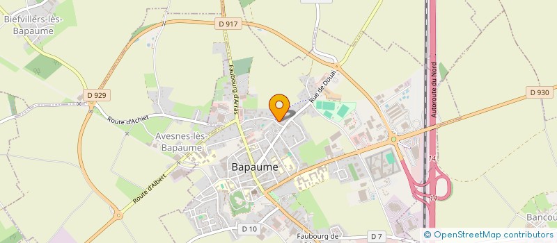 localisation de l'entreprise PREVOT DISTRIBUTION  BAPAUME