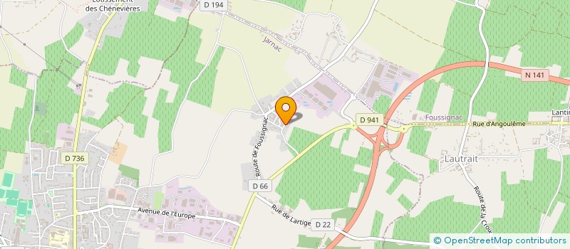 localisation de l'entreprise PREVOTEAU BERTHONNEAU à JARNAC