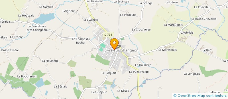 localisation de l'entreprise PREVOTRA  LIVRE-SUR-CHANGEON