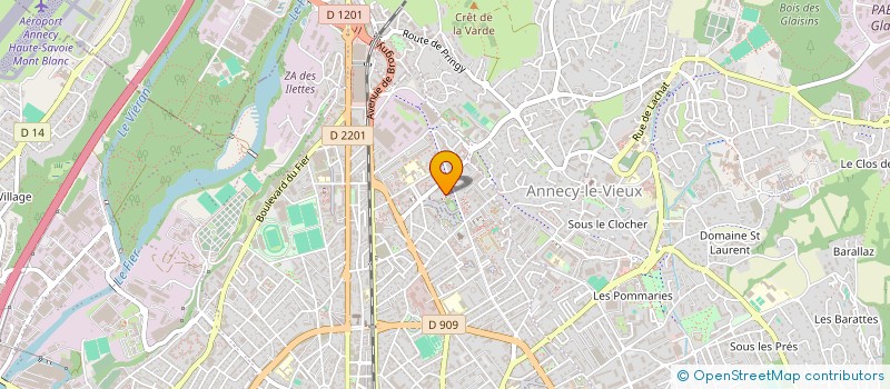 localisation de l'entreprise PREVOYANCE ET ASSURANCES SAVOISIENNES à ANNECY