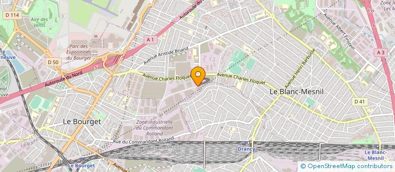 localisation de l'entreprise PRF LOGISTIQUE ET TRANSPORT DISTRIBUTION à LE BLANC-MESNIL