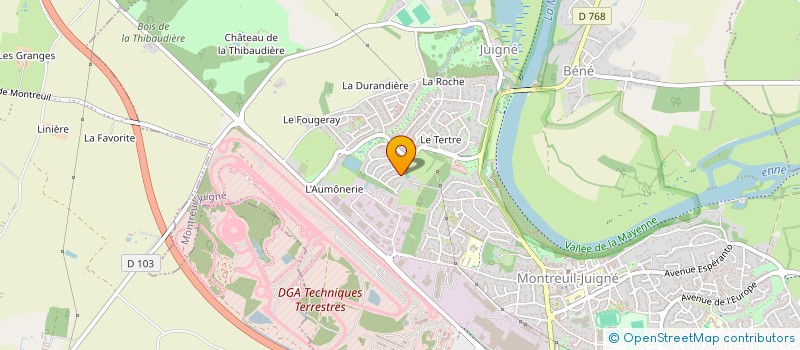 localisation de l'entreprise PRIAM CONSULTING  MONTREUIL-JUIGNE