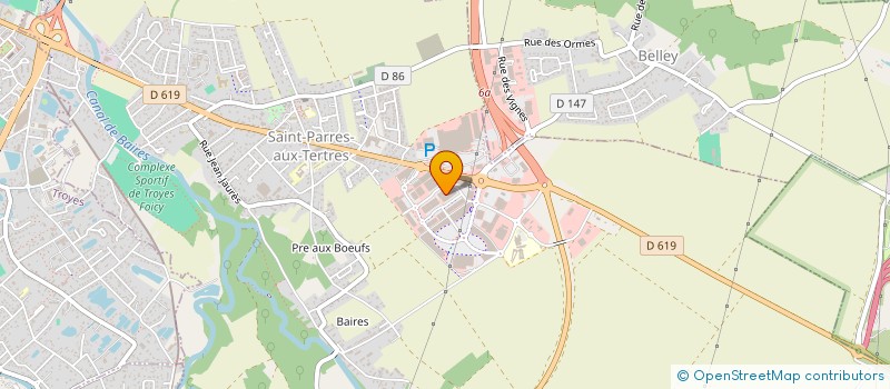 localisation de l'entreprise PRIAM ENTREPOT à SAINT-PARRES-AUX-TERTRES