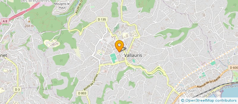 localisation de l'entreprise PRIBA à VALLAURIS