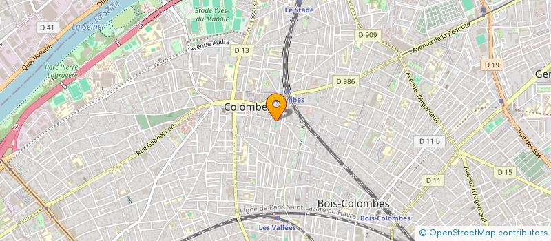 localisation de l'entreprise PRIERES 100% BUSINESS  COLOMBES