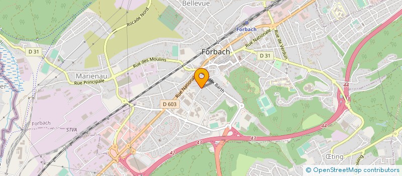 localisation de l'entreprise PRIETENIE  FORBACH