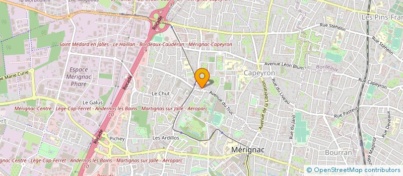 localisation de l'entreprise PRIEUR BIEN ETRE  MERIGNAC