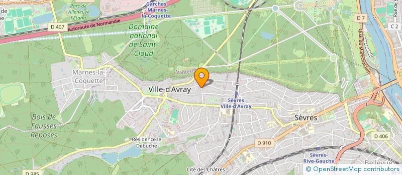 localisation de l'entreprise PRIEUR ET FILLES  VILLE-D'AVRAY