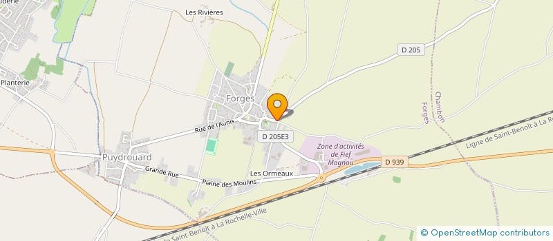 localisation de l'entreprise PRIEURE DE CHERVETTES  FORGES