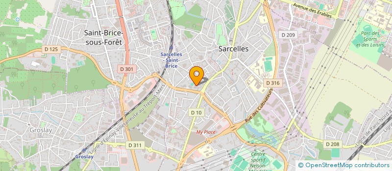 localisation de l'entreprise PRIEURE GOUFFE  SARCELLES