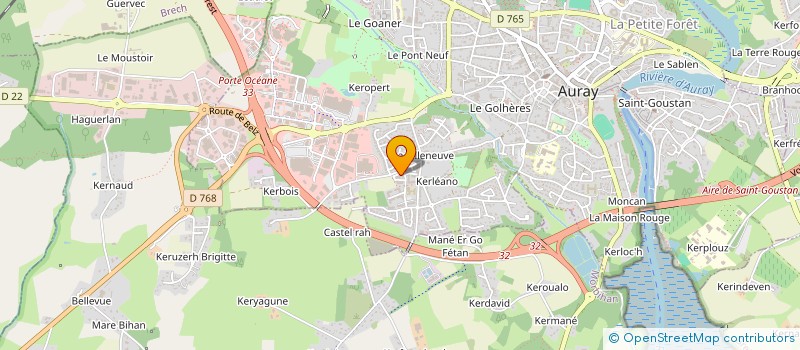 localisation de l'entreprise PRIGENT à AURAY