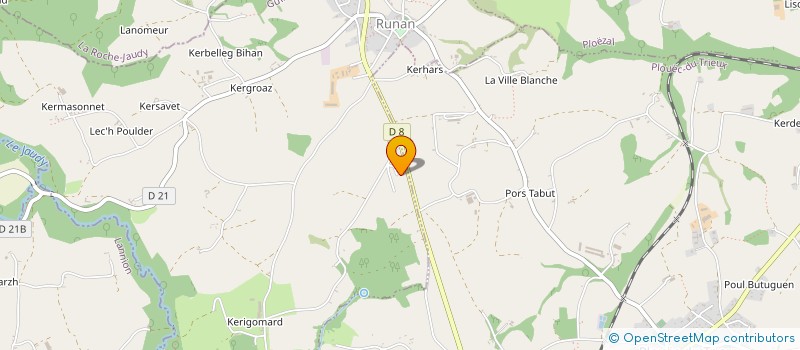 localisation de l'entreprise PRIGENT AGENCEMENT  RUNAN