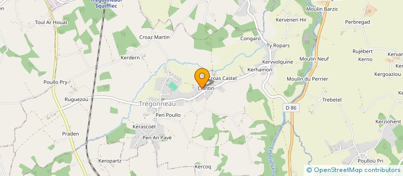 localisation de l'entreprise PRIGENT BETAIL D'ARMOR  TREGONNEAU