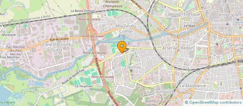 localisation de l'entreprise PRIGENT ET ASSOCIES à RENNES