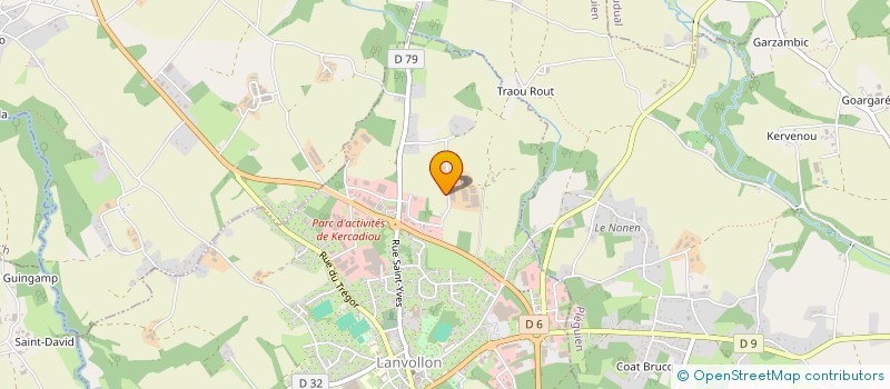 localisation de l'entreprise PRIGENT - HERY N 1  LANVOLLON