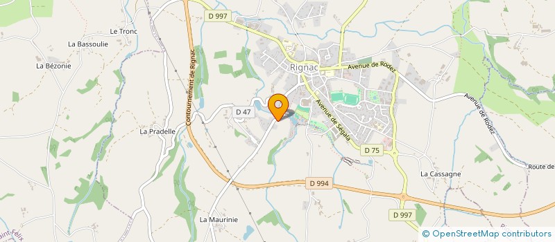 localisation de l'entreprise PRIGENT JACKY ET CATHERINE  RIGNAC