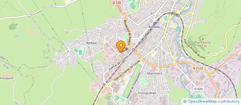 localisation de l'entreprise PRIM'15 à AURILLAC