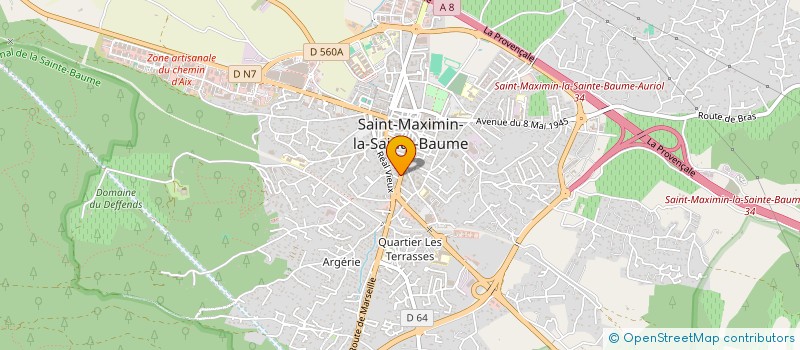 localisation de l'entreprise PRIM'ALIM à SAINT-MAXIMIN-LA-SAINTE-BAUME
