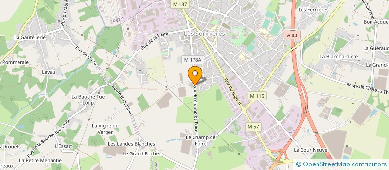 localisation de l'entreprise PRIM'JADE  LES SORINIERES