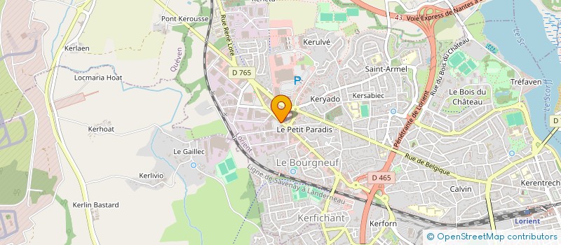 localisation de l'entreprise PRIM'OUEST à LORIENT