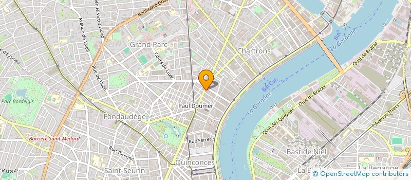 localisation de l'entreprise PRIM'VERT à BORDEAUX