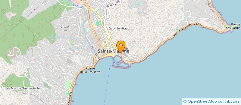 localisation de l'entreprise PRIMA DONNA à SAINTE-MAXIME