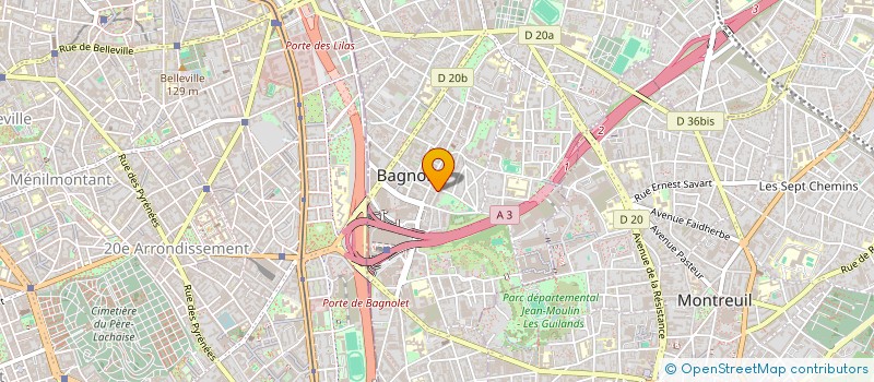 localisation de l'entreprise PRIMA TRANS à BAGNOLET