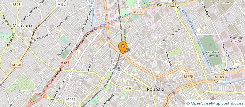 localisation de l'entreprise PRIMA VENTE SERVICE SA  ROUBAIX