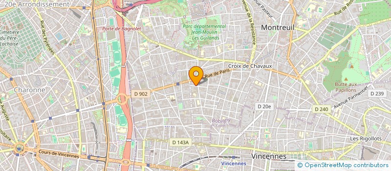 localisation de l'entreprise PRIMABAT à MONTREUIL