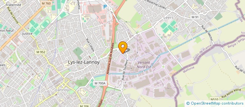 localisation de l'entreprise PRIMCAR à LYS-LEZ-LANNOY