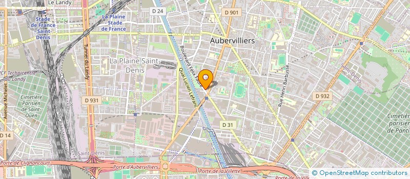 localisation de l'entreprise PRIMCE à AUBERVILLIERS