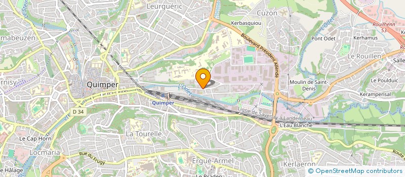 localisation de l'entreprise PRIME COTTO  QUIMPER